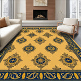 Tapestry with Baroque Floral Medallions(Beige)