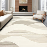 Coastal Chic Area – Neutral Tones Geometric Floor Mat(Beige)