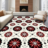 Festive Nordic Snowflake Medallion Tapestry Design(Red)