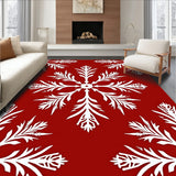 Festive Snowflake Winter Holiday Floor(Red)