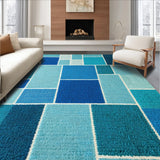 Ultra Soft Area Rug, Non Slip, Stain Resistant, Washable Area Rugs for Living Room, Bedroom, Farmhouse Striped Jute(Blue)