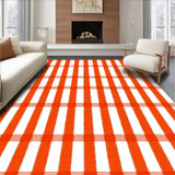 Checkered Plaid Accent with Classic Gingham Construction(Orange)
