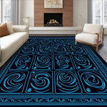 Celestial Maze with Twinkling Accents and Labyrinth Motif (Blue) - ODIKA