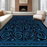 Celestial Maze with Twinkling Accents and Labyrinth Motif (Blue) - ODIKA