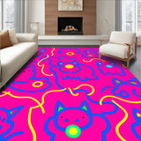 Festive Lights Featuring Whimsical Cat Silhouettes(Pink)