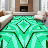 Crystalline Faceted with Prism Like Angles (Green)