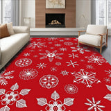 Festive Snowflake Winter Holiday Accent Decorative Throw(Red)