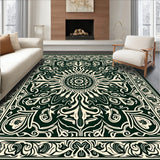 Boho Paisley with Ornamental Swirl Motifs (Green)