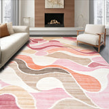 Groovy Pink Beige Shower Mat(Pink)