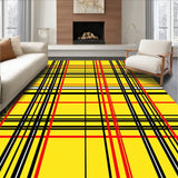 Tartan Patchwork Striped Checkered Design with Modern Minimalist Flair(Yellow)