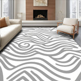 Abstract Wave Formation Featuring Fluid Curves and Monochrome Palette(Gray)