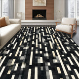 Chic Black and White Graphic for Spaces with Elegant Lines(Beige)