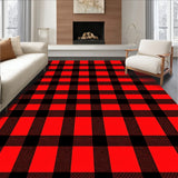 Festive Buffalo Check Door Holiday Plaid Design(Red)