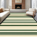 Coastal Stripe Indoor Accent Beige Dark Green Waves(Beige)