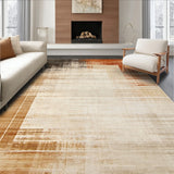 Brown Beige Distressed Kitchen Non Skid Runner(Beige)