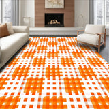 Harvest Checkered with Classic Autumn Grid Design(Orange)