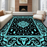Paisley Cascade Flowing Teardrop Motifs Eastern Inspired Elegance (Black)
