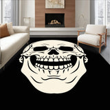 Haunting Bony Face Non Slip Bathtub Cartoon Artwork(Black)