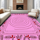 Festive Evergreen Delight with Holly Leaf Flourish(Pink)