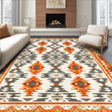 Chic Southwestern Tribal Design Area in Vibrant Multicolor Palette(Orange)