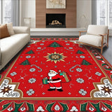Festive Yuletide Jolly Saint Entrance With Evergreen Adornment(Red)