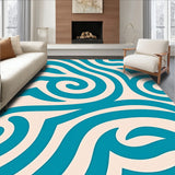 Curved Motifs With Layered Interlocking Stripes (Teal)