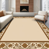 Vintage Distressed Ornamental Motif Traditional Style(Beige)