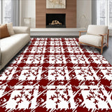 Festive Tartan Check with Snowflake Accents(Red)