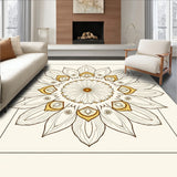 Burst with Radiating Petal Framework Textile Art (Ivory)