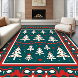 Folk Art Winter Woodland with Berry Details(Green)