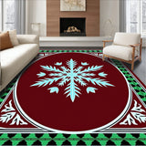Winter Wonderland Frosty Medallion With Tartan Edge(Red)
