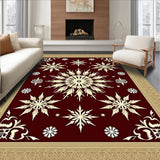 Holiday Starburst Design Area Featuring Crystalline Winter(Beige)