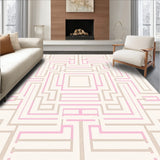 Modern Symmetrical Maze Labyrinth Artistic Luxury Aesthetic (Beige)