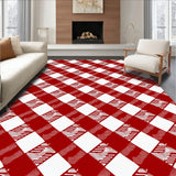 Jolly Farmhouse Tartan Entryway Decoration(Red)