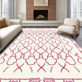 Luxurious Faux Cashmere Lattice Trellis (Pink)