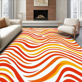 Elegant Chevron Wave with Vibrant Sunset Hues and Dynamic Flow(Red)