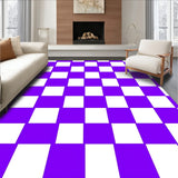 Vibrant Interlocking Checks with Bold Contrast and Retro Flair (Purple)