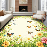 Lively Abstract Floral(Ivory)