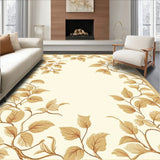 Timeless Botanical Leaf Beige with Elegant Vintage Design(Beige)