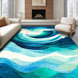 Serene Oceanic Flow Design(Blue)