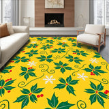 Festive Holly Berry Vine with Snowflake Accents(Yellow)