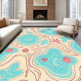 Nautical Starfish Shell Wave Tapestry(Beige)