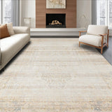 Timeless Beige Classic Subtle Distressed Non Slip(Beige)
