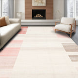 Beige Accent Area Pink Echoes Contemporary Style(Beige)