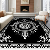 Classical Medallion Ornate Baroque Luxurious Sophisticated Chic (Black)