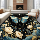 Retro Black Luna Moth Design(Blue)