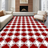 Nordic Inspired Christmas Lattice with Interlocking Festive Checks(Red)