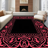 Botanical Vine Tapestry with Petal Embellishments and Interlocking Filigree(Black)