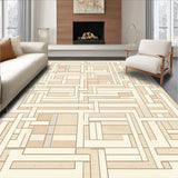 Elegant Hallway with Abstract Geometric Design in Beige(Beige)
