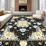 Striking Black and Cream Geometric Art(Black)